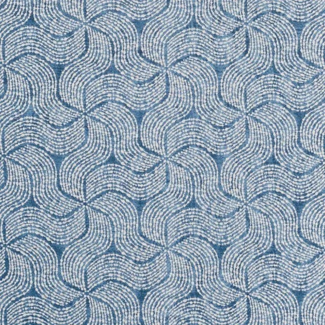 Schumacher Fiador Fabric in Blue For Sale