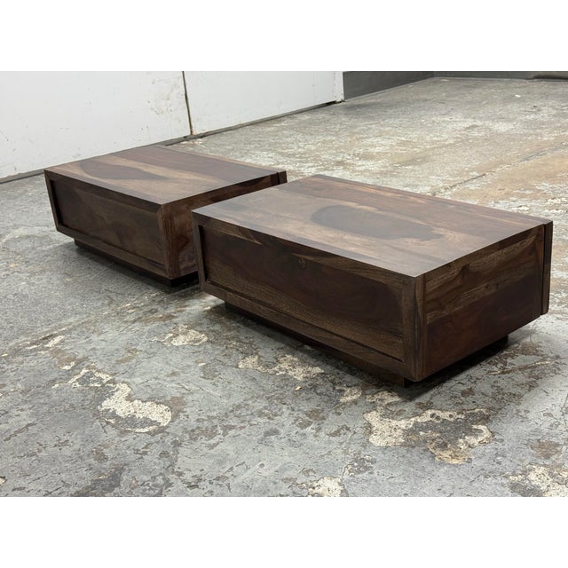 Wood Sierra Living Concepts Sierra Nevada Nightstands, Pair For Sale - Image 7 of 12