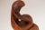 Brown Small Vintage Handcarved Modernist Organic Form Wooden Sculpture on Base Signed For Sale - Image 8 of 17