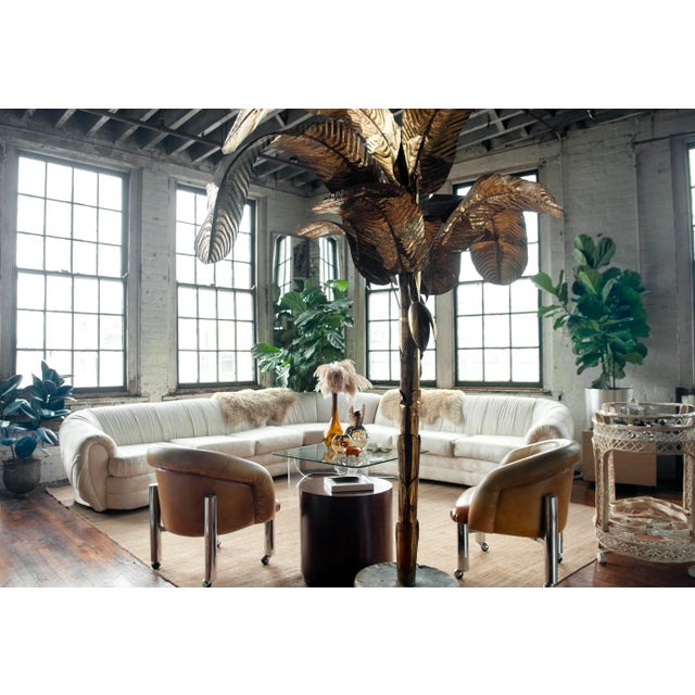 Be the envy of all of your friends…. Rare 1970s Hollywood Regency brass banana tree sculpture. This piece is amazing...