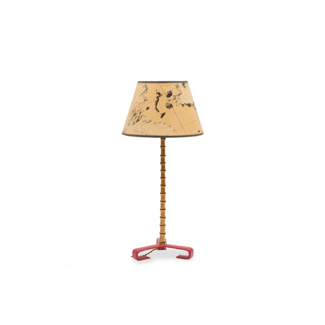 Leather Table Lamp by Jacques Adnet, 1950s For Sale - Image 6 of 6