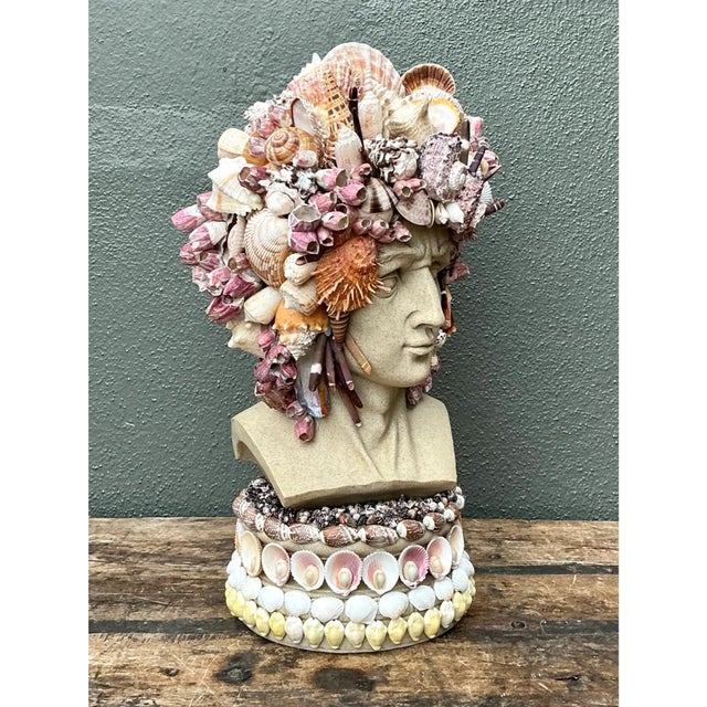 Vintage Coastal Shell Embellished Bust For Sale - Image 4 of 12
