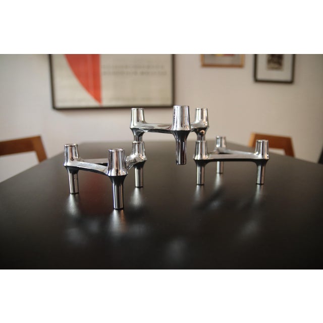 Modular Candleholders, 1970s, Set of 3 For Sale - Image 6 of 9