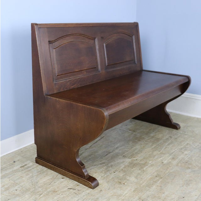 Antique English Oak Deacon Bench | Chairish