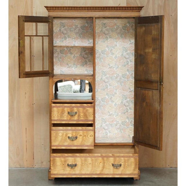 English Compactum Wardrobe in Light Oak, 1920s For Sale - Image 13 of 18
