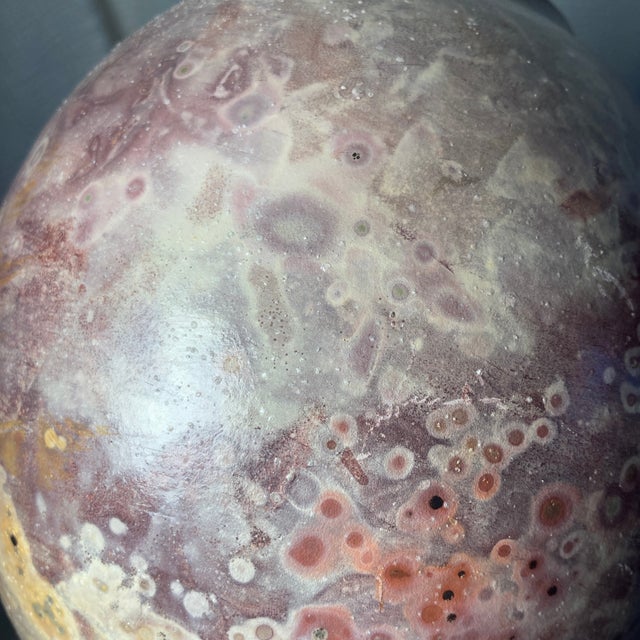 Vintage R/C Canupp North Carolina Studio Pottery Hand-Thrown Saggar Fired Globe Vase For Sale - Image 12 of 12