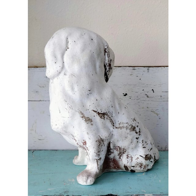 Pekingese Garden Statue Chalkware Dog Pup Life Size For Sale In Fayetteville, AR - Image 6 of 11