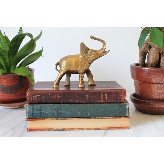 Vintage brass elephant. No makers mark. Patina.