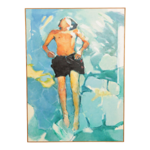 Malcolm Bray Contemporary Oil Painting, 'Boy Floating'