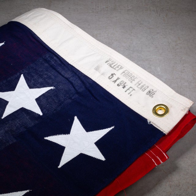 Large Valley Forge American Flag With 48 Stars c.1940-1950 For Sale In San Francisco - Image 6 of 6