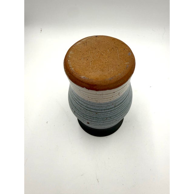 Mid-Century Modern Vintage Studio Pottery Vase C. 1980's For Sale - Image 3 of 6