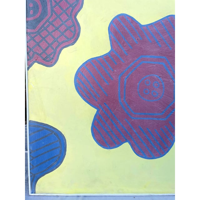 Late 20th Century Late 20th Century Original XL Painting on Board Signed by Zandra Rhodes For Sale - Image 5 of 11