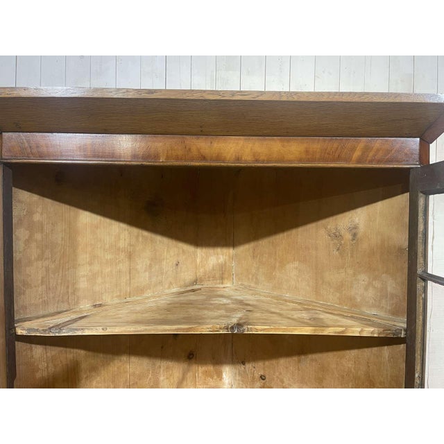 Wood English Corner Cabinet in Oak and Mahogany For Sale - Image 7 of 18