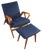 Set of Mid-Century Czech Armchair with Stool by Frantisek Jiràk for Tatra, 1960s For Sale