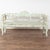 Rustic green painted pine bench from Hungary, perfect for an informal country look. The mint green and white layers of...