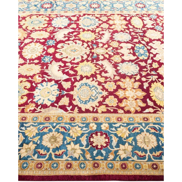 Solo Rugs Mogul, One-of-a-Kind Hand-Knotted Area Rug in Red, 6' 1" x 8' 9" For Sale - Image 4 of 8