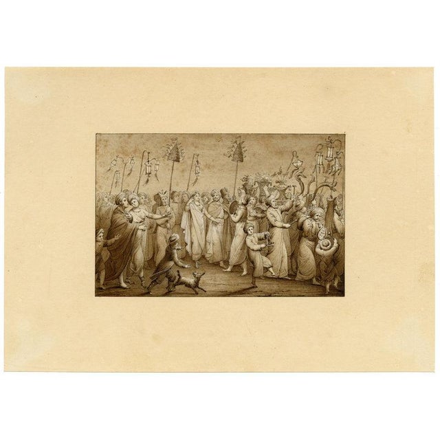 Thomas Charles Naudet, Mariage Moresque (Moorish Wedding Procession), 1800s, Watercolor For Sale - Image 6 of 11