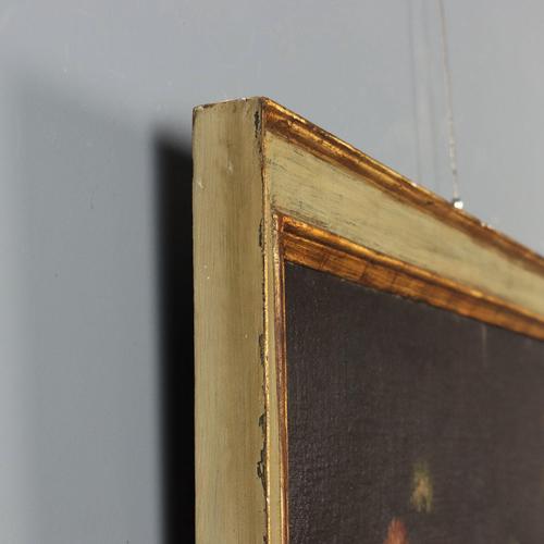 Lombard School Artist, Still Life with Flowers, Fruit and Birds, 1700s, Oil on Canvas For Sale - Image 10 of 12