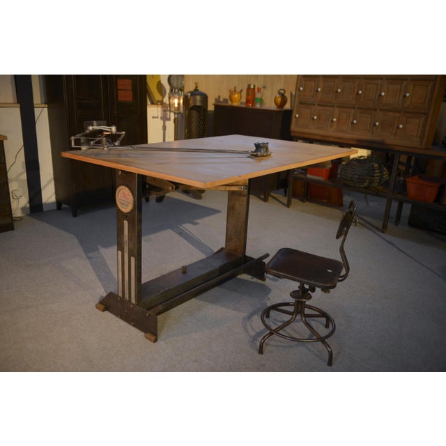 Unic Paris Architect Table by Lucien Sautereau, 1950s For Sale - Image 4 of 16