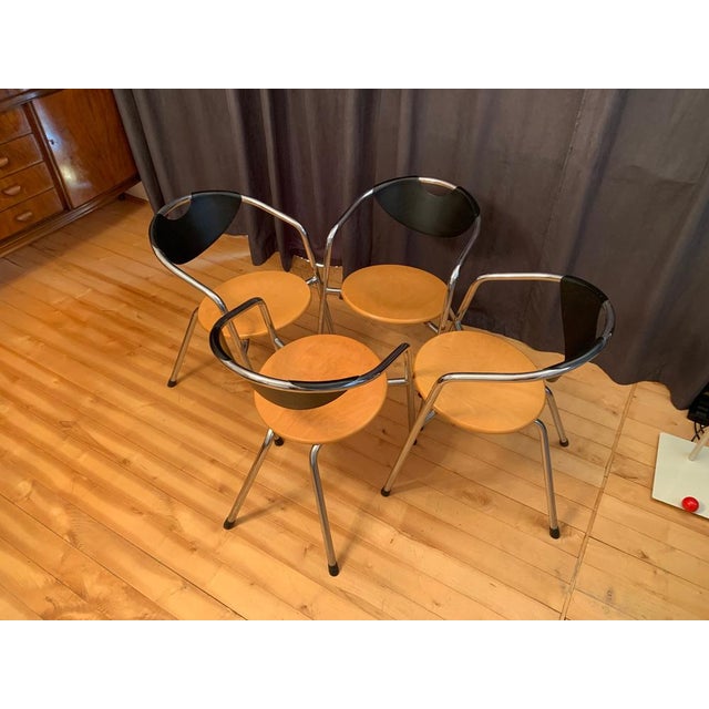 1980s Italian Plurima Chairs, 1980s, Set of 4 For Sale - Image 5 of 14