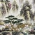 Large Vintage Hardwood Table Screen, Painted Porcelain Jiangnan Scene For Sale In Los Angeles - Image 6 of 10