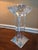 Glass Vintage Solid Lead Crystal Squared Pillar Candleholder For Sale - Image 7 of 7