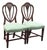 Hickory White Shield Back Mahogany Inlaid Dining Chairs - A Pair For Sale