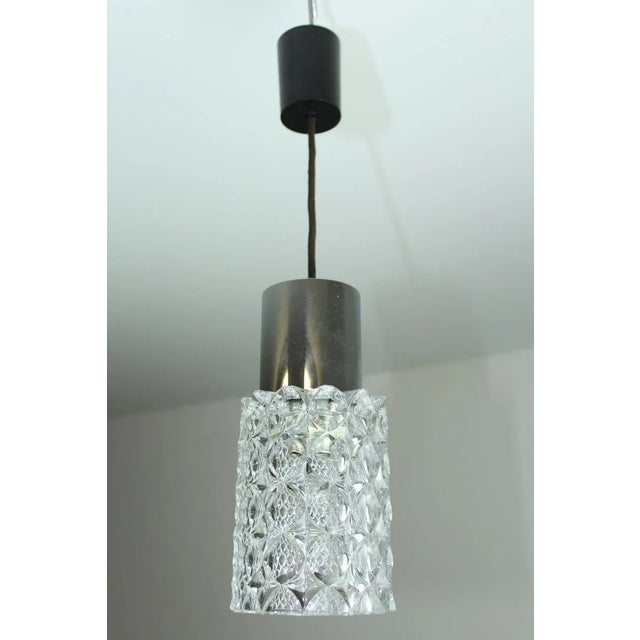 Metal Crystal Glass Pendant Lamp from Cosack, 1960s For Sale - Image 7 of 10
