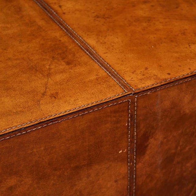 Cognac Leather Chest of Drawers, Europe, 1980s, Set of 2 For Sale - Image 9 of 10