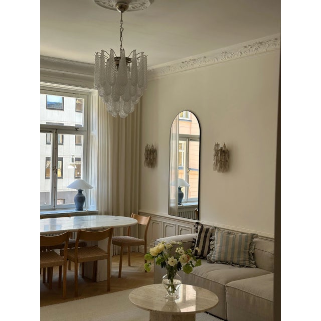 Vintage Murano Corridor Wall Lamps in Sand Beige, Set of 3 For Sale - Image 5 of 9