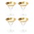 Set of Four 22 Karat Gold Gilt Rimmed Martini Glasses by Dorothy Thorpe For Sale