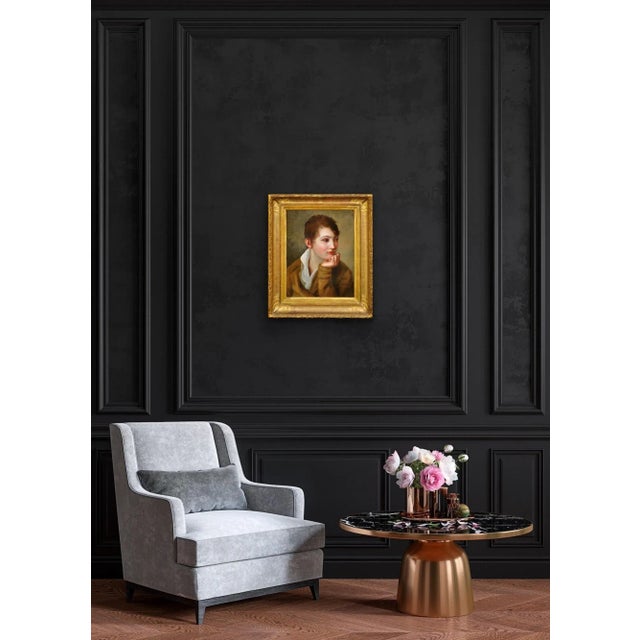 Portrait of La Gamine, Late 18th or Early 19th Century, Oil on Canvas, Framed For Sale - Image 9 of 18