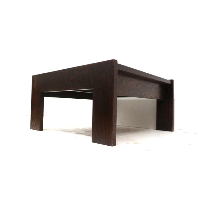 Vintage Brutalist Square Coffee Table by Harry De Groot for Leolux, 1970s For Sale - Image 6 of 7
