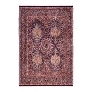 Beautiful Shabby Chic Sultan Pak-Persian Blue/Rust Wool Rug - 8'2'' X 10'3'' For Sale