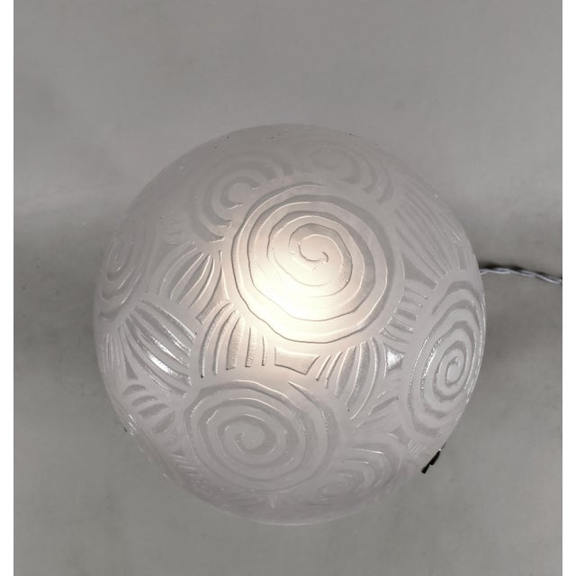 Silver French Art Deco Lamp by Luiz - 1930 France For Sale - Image 8 of 16