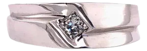14 Karat White Gold Contemporary Ring With .25 Total Diamond Weight