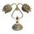 1960s-70s Brass Filigree/Glass Double Tulip Lamp For Sale