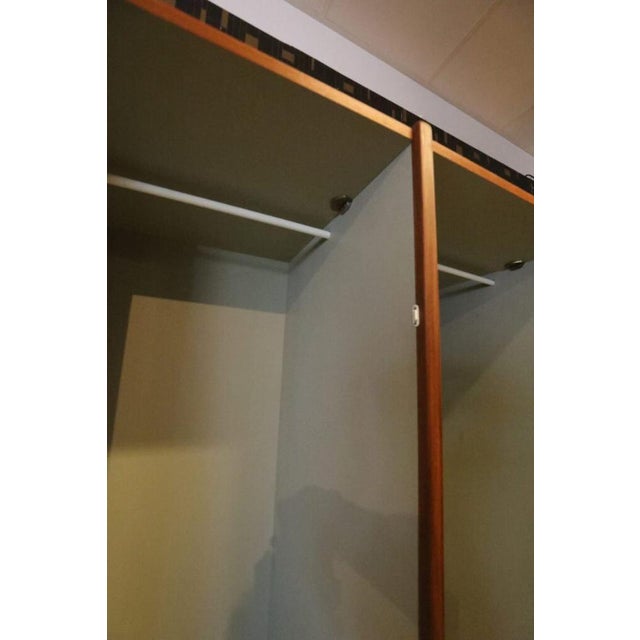 Brown Vintage Danish Wardrobe in Teak and Oregon Pine by Gunni Omann for Omann Jun, 1960s For Sale - Image 8 of 16