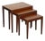 Mid-Centry Danish Teak Nest of Three Tables, 1960s, Set of 3 For Sale