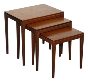 Mid-Centry Danish Teak Nest of Three Tables, 1960s, Set of 3