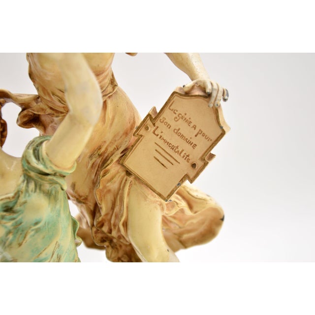 Art Nouveau Table Lamp by L & F Moreau, 1890s For Sale - Image 6 of 11