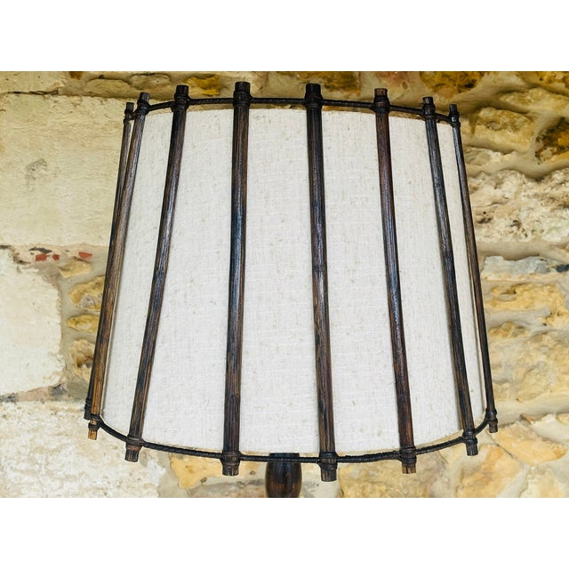 Vintage Turned Wood Floor Lamp, 1950s For Sale - Image 14 of 18