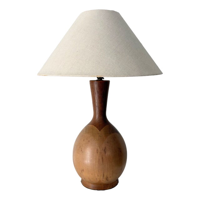 Mid-Century Wooden Table Lamp, Britain, 1960s For Sale