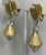 1940s 1940s Aurora and Gold Dangle Earrings With Hinge-Back Clasp - 2 Pieces For Sale - Image 5 of 5