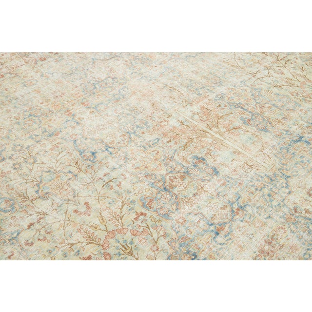 Blue Antique Persian Tabriz Wool Rug With Allover Design From the 1900s For Sale - Image 11 of 11