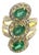 Bochic "Orient" Natural Emerald & Topaz Cocktail Ring Set In 18K Gold & Silver For Sale