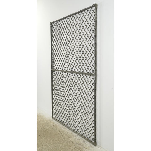 Industrial Reclaimed Industrial Steel Mesh Security Panel 47 X 69.125 In. For Sale - Image 3 of 12