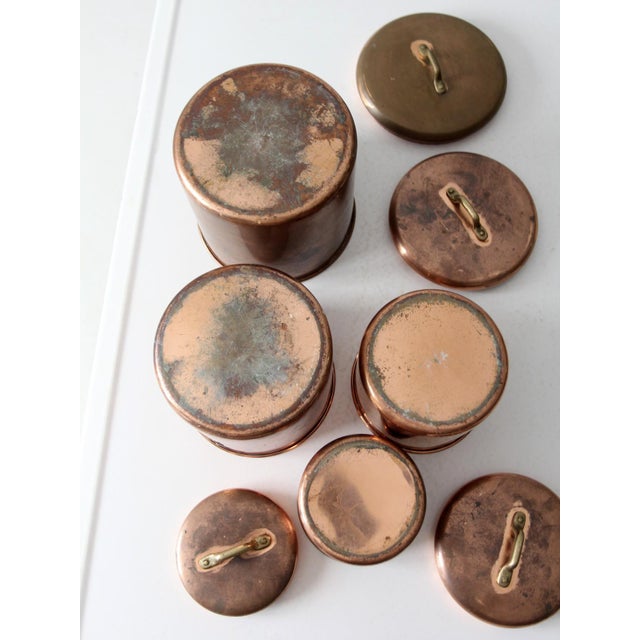 Vintage Copper Kitchen Canisters Set of 4 For Sale - Image 12 of 12