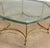 Metal LaBarge French Regency Coffee Octagon Glass Coffee Table For Sale - Image 7 of 9