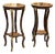 French Side Table – Brown Tone With Gold Leaf Accents For Sale